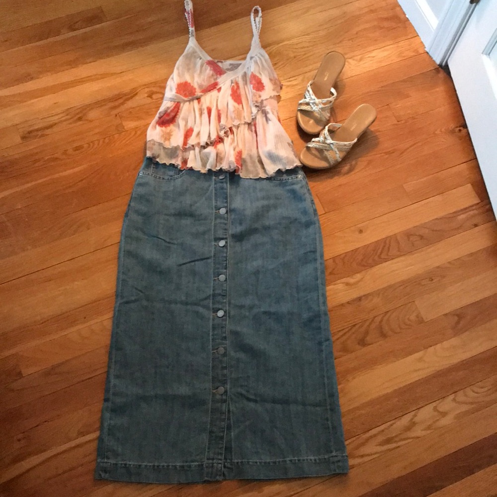 Gap Long Denim Skirt